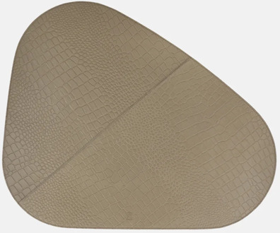 leren placemats organisch croco (2 stuks) taupe
