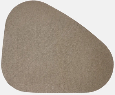 leren placemats organisch effen (2 stuks) taupe
