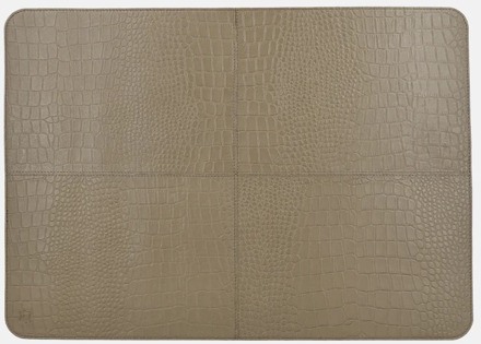 leren placemats rechthoek croco (2 stuks) taupe