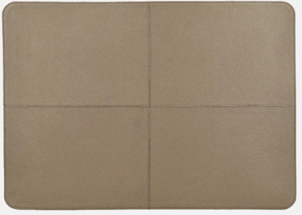 leren placemats rechthoek effen (2 stuks) taupe