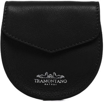 Leren portemonnee met klep sluiting Tramontano , Black , Dames - ONE Size