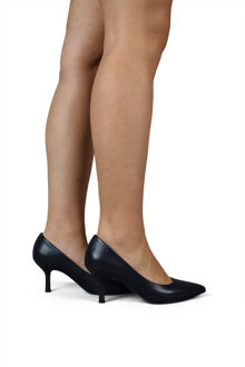 leren pumps blauw