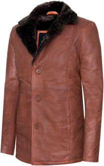 Leren Reefer-blazerjack voor heren - Pablo Bruin - 5XL