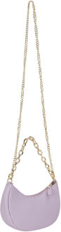 Leren schoudertas Dames paars Lila - One Size