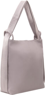 Leren schoudertas Dames roze - One Size