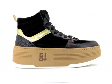 Leren Sneaker - Maat 36 Gio+ , Black , Dames - 40 Eu,36 EU