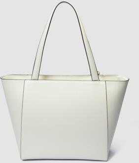 Leren Tote Bag in Gebroken Wit - One Size