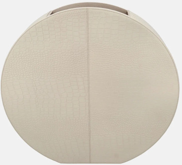 leren vaas croco large beige