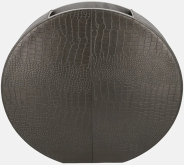 leren vaas croco large gun Antraciet