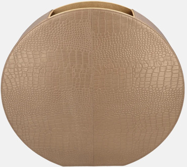 leren vaas croco large koper Brons