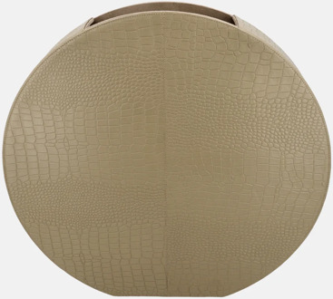 leren vaas croco large taupe