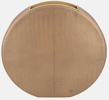 leren vaas croco medium koper Brons