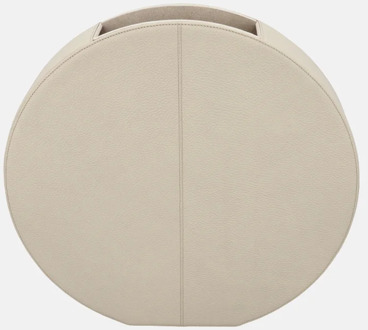 leren vaas effen medium beige