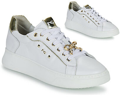 Leren Vetersneakers voor Dames Nerogiardini , White , Dames - 37 Eu,36 EU