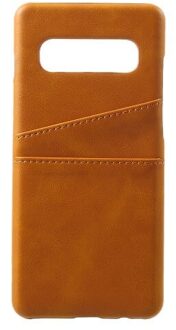 Leren Wallet back case Galaxy S10 bruin