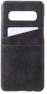 Leren Wallet back case Galaxy S10 zwart