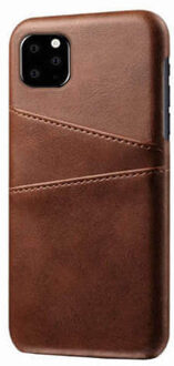 Leren Wallet back case iPhone 12 / iPhone 12 Pro brown Bruin