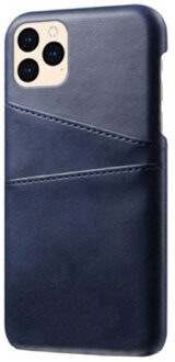 Leren Wallet back case iPhone 12 Mini blue Blauw