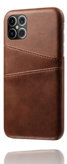 Leren Wallet back case iPhone 12 Pro Max Bruin