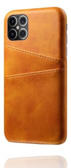 Leren Wallet back case iPhone 12 Pro Max Tan