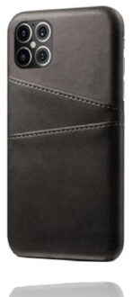 Leren Wallet back case iPhone 12 Pro Max zwart