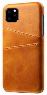 Leren Wallet back case - Portemonnee hoesje - iPhone 11 Pro Max tan