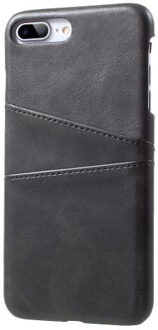 Leren Wallet back case - Portemonnee hoesje - iPhone 7 / 8 Plus zwart