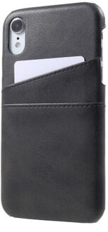 Leren Wallet back case - Portemonnee hoesje - iPhone XR zwart