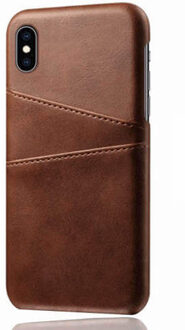 Leren Wallet back case - Portemonnee hoesje - iPhone XS Max bruin