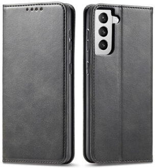 Leren Wallet case Luxe Samsung Galaxy S21 zwart