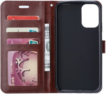 Leren Wallet case - Portemonnee hoes - Galaxy S20 Ultra bruin