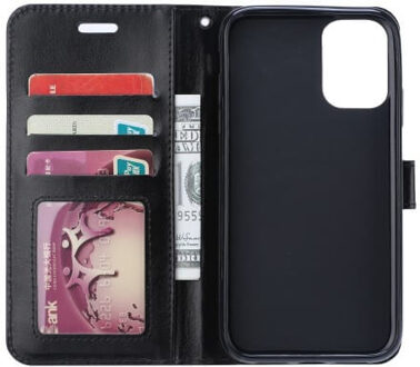 Leren Wallet case - Portemonnee hoes - Galaxy S20 Ultra zwart