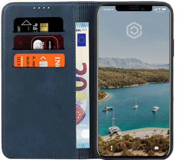 Leren Wallet case - Portemonnee hoes - iPhone 11 Pro Blauw