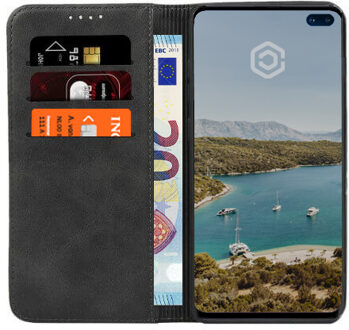 Leren Wallet case - Portemonnee hoesje - Galaxy S10 Plus zwart
