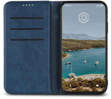 Leren Wallet case - Portemonnee hoesje - iPhone XR Blauw