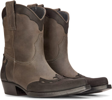 Leren westernlaarzen voor heren Zwart Cubaanse Cowboy Winklepickers Klassiek Puntig