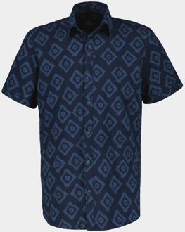 Lerros Casual hemd korte mouw hemd 1/2 arm 2432024/485 classic navy Blauw