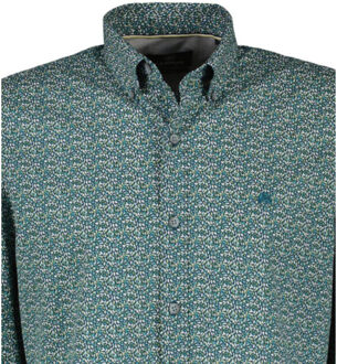 Lerros Overhemd met print Blauw - XL