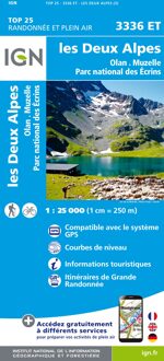 les Deux Alpes. Olan-Muzelle. PN des Ecrins 1:25 000