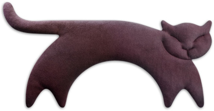 Leschi Warming Pillow Clara the Cat - Eggplant Aubergine