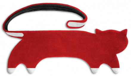 Leschi Warming pillow Coco the cat - fire/midnight Rood
