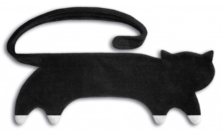 Leschi Warming pillow Coco the cat - midnight/midnight Zwart