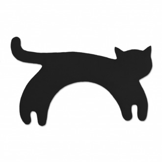 Leschi Warming pillow Minina cat L - black Zwart