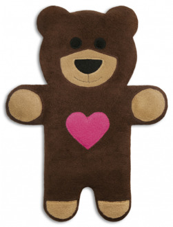 Leschi Warming pillow Teddy heart - chocolate Bruin