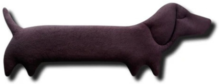 Leschi Warming Pillow Winston the Dog  - Eggplant Aubergine