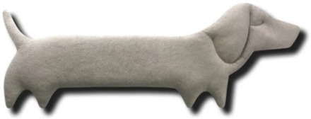 Leschi Warming Pillow Winston the Dog  - Misty Morning Licht grijs