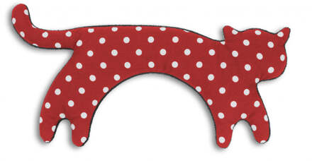 Leschi Warmtekussen Minina kat L - Rood/Zwart