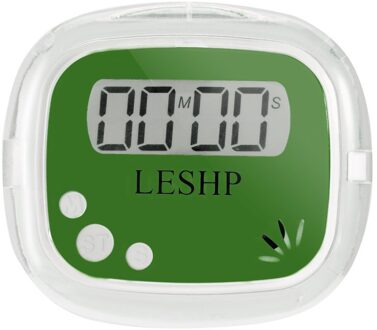 Leshp Draagbare Mini Abs Lcd 4 Cijfers Display Digitale Magnetische Terug Keuken Timer Countdown Timer Met Timer Memory Recall groen