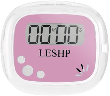 Leshp Draagbare Mini Abs Lcd 4 Cijfers Display Digitale Magnetische Terug Keuken Timer Countdown Timer Met Timer Memory Recall Rood