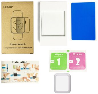 Leshp Gehard Glas Beschermende Screen Clear Krasbestendig Anti-Bubble Film Lcd Guard Film Voor Apple Horloge Serie 2 38/42Mm Zilver